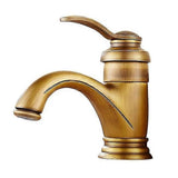 Bathroom Sink Faucet Nostalgia Brushed Brass Bathroom Faucet V1263-JX-3165