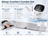 Home and Travel Sleep Aid Bundle - White Dual Mode CES Microcurrent Sleep Aid Device and Grey V888-ELOSUNG53642