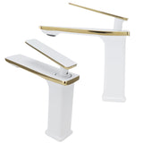Copper Wash Basin Tap Hot Cold Mixing Faucet with Single Hole Long Handle for Bathroom UseG3/8 V1294-YM0901-3112210055112