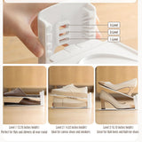 Adjustable Shoe Rack Organizer, 10-Pack Stackable Shoe Shelf for Closet Storage Space-Saving V1107-CS-SCXTJ