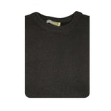 100% SHETLAND RAGG WOOL CREW Round Neck Knit JUMPER Pullover Mens Sweater Knitted - Plain Black - M V563-SW-CN-FBK-99B-M