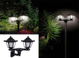 Outdoor Solar Post Lights, Waterproof 2-Head Lamp for Patio Garden Front Door, 58.27 In V1369-AZ3-W-10244