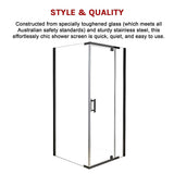 Shower Screen 900x800x1900mm Framed Safety Glass Pivot Door By Della Francesca V63-829161