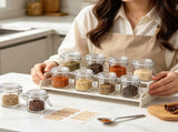 5 Pack Mini Glass Clamp Jars with Airtight Swing Top Lids, Small Clear Spice Storage Containers, V1369-AZ3-W-15339