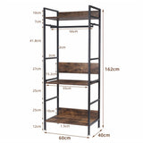 Heavy Duty Clothes Rack 3 Tiers MDF & Metal Iron Rail V178-66998