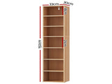 Artiss Bookshelf 7 Tiers MILO Pine FURNI-Q-BSHELF-02-WD