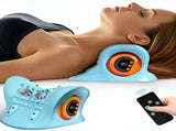 Electric Neck & Shoulder Massage Pillow, Portable Cervical Massager With Kneading, EMS Pulse & Heat V1221-XM-LB3135-GM129