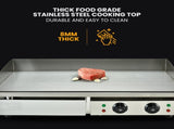 THERMOMATE Commercial Electric Griddle TH-G05, 4400W 73x37cm Flat Cooking Surface V219-FODCAPTHMAG05