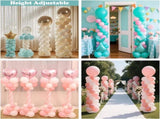 2Pcs Adjustable Metal Balloon Column Stand Kit with Water Base for Birthday Wedding Party V1107-CS-CJBUDJLZ
