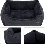 FEANDREA 110cm Dog Sofa Bed with Removable Washable Cover Dark Grey V227-3309641001162