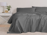 KENSINGTON 1200TC COTTON SHEET SET IN STRIPE-KING - CHARCOAL ABM-202143