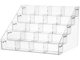 5-Tier Sticker Acrylic Display Stand, Clear Sticker Holder with 20 Pockets, 4" Large Sticker Holder V1192-AZ-W-18436