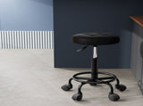 Artiss Salon Stool Round Swivel Chairs Black SALON-B-D-RD-BK