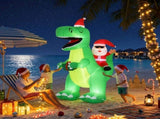 Jingle Jollys Christmas Inflatable Dinosaur 2.5M Illuminated Decorations XMAS-INF-DINO-SAN-8FT