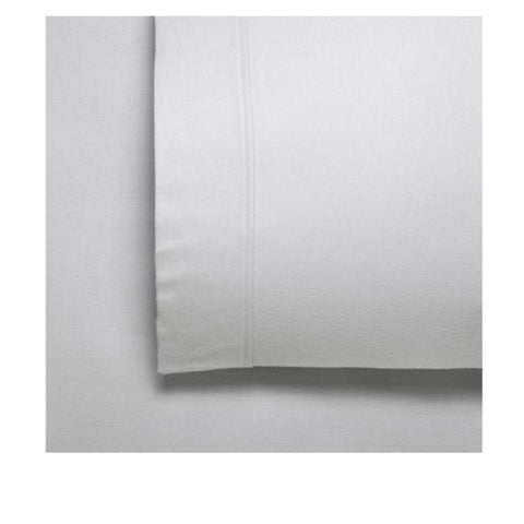 Bianca Fletcher Flannelette Cotton Sheet Set Silver Single V442-BCA-SHEETS-FLETCHER-SILVER-SB