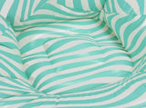 Inflatable Chair PVC Wave Strip Pattern Ergonomic Desig Minimalism Inflatable Beanbag Chair Green V1294-YM0901-3116240034713
