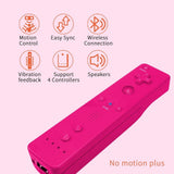 Remote Controller and Joystick Pink Compatible for wii/wii u V1370-AZ4-08326