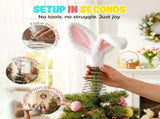 Easter Tree Topper Bunny Ears, Plh Metal Rabbit Ornament, Cute Bendable Spring Holiday Tree V1258-DP02-F-431