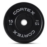 CORTEX 15kg Black Series V2 50mm Rubber Olympic Bumper Plate V420-CSWP-OBPV215-2