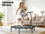 Everfit 48inch Hexagon Fitness Trampoline Rebounder Adjustable Handrail Green TRAMPO-C-MINI48-H-GNBK