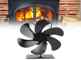 6 Blade Stove Eco Fan Black High Temperature Resistant Self Starting Energy Saving Heat Powered Fan V1294-YM3113220250011-0421