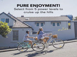 Valk Laneway 5 Vintage Electric Bike, Torque Sensor equipped eBike, Medium, White V219-BIKEVBVA1WTA