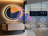 Interior Ave - 80cm Round Frameless LED Bathroom Mirror Bluetooth V355-IA-RWM-80-BT