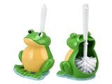 Frog Shape Toilet Brush Creative Bathroom Cleaning Brush with Holder Bowl Standing Toilet Brush Set V1294-YM0523-3117220058011