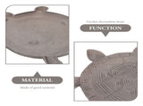 Durable Cast Iron Turtle Stepping Stone Coffee for Outdoor Decor V1366-AZ2-W-16140