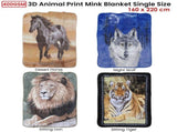 Soft 3D Animal Print Faux Mink Blanket Single Desert Horse V442-YTL-BLANKET-3DDESERTHORSE-MULTI-SB