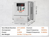VFD 2.2KW 10A 3HP Variable Frequency Drive for 3-Phase Motor Speed Control V952-BPDSQ3HP0000FEVFCV7