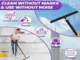 Extendable Shower Squeegee - Up to 120 CM - With Hanging Hook and Squeegee Cloth - Floor Squeegee / V1188-MS101-01194-1