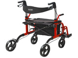2 in 1 Rollator Walker & Transport Chair for Seniors, Folding Rolling Walker Wheelchair Combo & V952-EHYZXQCKJLQ8WW1ZSV0