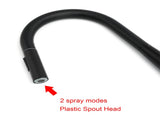 Round Matt Black Pull Out Kitchen Sink Tap Laundry Basin Mixer 2 Way Spout Set V1233-KRD5152B