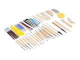 61Pcs Polymer Clay Sculpting Tools Exquisite Versatile Clay Carving Tools with Canvas Bag for V1294-YM0523-3118220076211