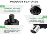 5 Pack Cabinet Locks With Keys, Keyed Alike RV Storage Door Camper Toolbox Cam Locks, 1 in V1237-MS-724-081