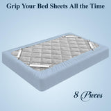 82 Pieces Bed Sheet Holder Straps Bed Sheet Fasteners Suspenders Holder Straps Adjustable V1258-DP02-C-428