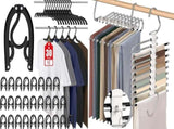 30 Pcs Travel Hangers Portable Foldable Travel Hanger Organizer and 2 Pack 9 Layers Pants Hangers V1258-DP02-F-474