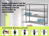 Modular Wire Storage 150x60cm Steel Shelving Black With Fixed Legs For Garage Warehouse Or Kitchen V63-841081