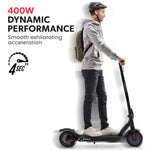 VALK 400W Electric Scooter, 37V Folding E- Scooter with Suspension, for Adults, Synergy 5 MkII Black V219-TRNESCVAS5K