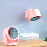 Quiet Table Fans Wall-Mounted Digital Display Rechargeable Fan for Home Office Kitchen Travel V1263-JX-7217-1