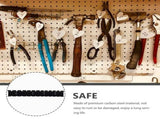Black Carbon Steel Screwdriver Holder with Slotted Wall Bracket Pegboard Stand Tool Organizer for V1370-AZ4-16104