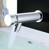 Modern Self-closing Brass Bathroom Sink Faucet, G1/2 Thread, cold water use, water-saving flow, V1189-LC-LY-00052