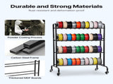 3D Printer Filament Storage Rack, 4 Tier Heavy Duty Storage Shelf, Rolling Filament Spool Holders V952-3DDYSNJYDSSCMA4RR001V0