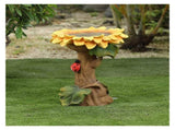 Bird Baths for Outdoors, Brown Pedestal Handmade, Antique Outdoor Garden Bird Bath Resin Birdbath V1366-AZ2-W-04526