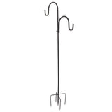 Shepherd's Hook Detachable Bird Feeder Hanger Iron 2 Hooks 5 Prong Bases Courtyard Accessories V1294-YM0715-3111210458111