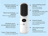 Green Professional Cordless Hair Straightener Brush - 4-in-1 EMS Scalp Massager & Ionic V1268-MZ000165