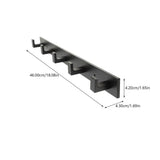 Black Aluminum Self-Adhesive Hook, 1 Pack, 46 x 4.3 cm Wall Mount Organizer V1366-AZ2-W-18919