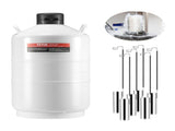 Liquid Nitrogen Tank, 20 L Aluminum Alloy Liquid Nitrogen Container, LN2 Tank Dewar with 6 Canisters V952-CZXYDG20L000J251UV0