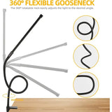 1 pc. Desks for Home Office, Clamp Dimmable Gooseneck Touch Control, Adjustable Desk V1188-ZXY-117-0089